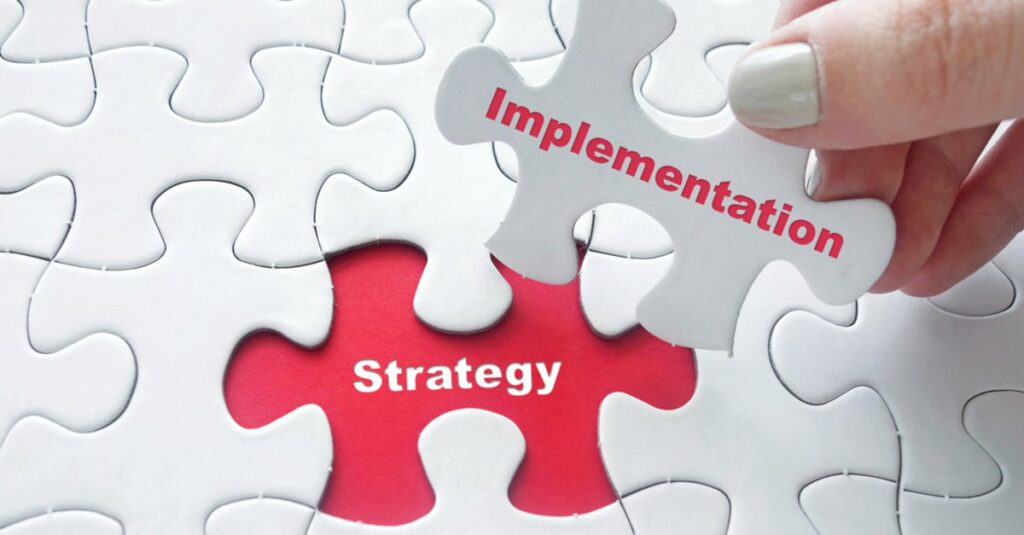 Strategy and Implementation Puzzle Graphic | EnableComp is available nationwide.