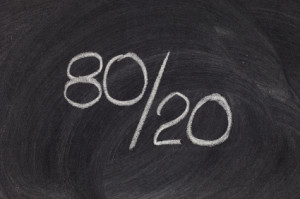 80 over 20 fraction written on chalkboard | EnableComp available nationwide