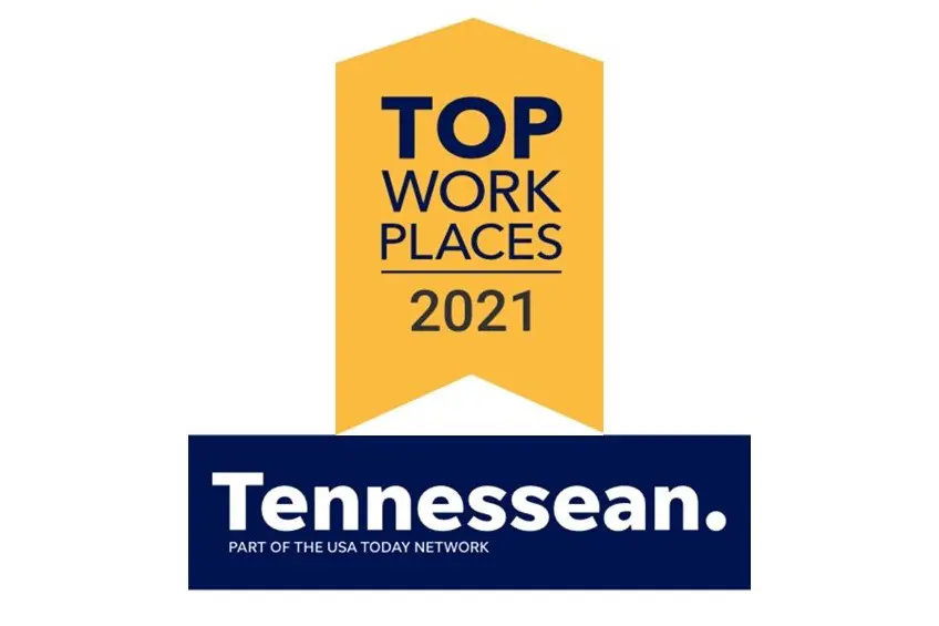 Top Work Places 2021 award from Tennessean | EnableComp Available Nationwide