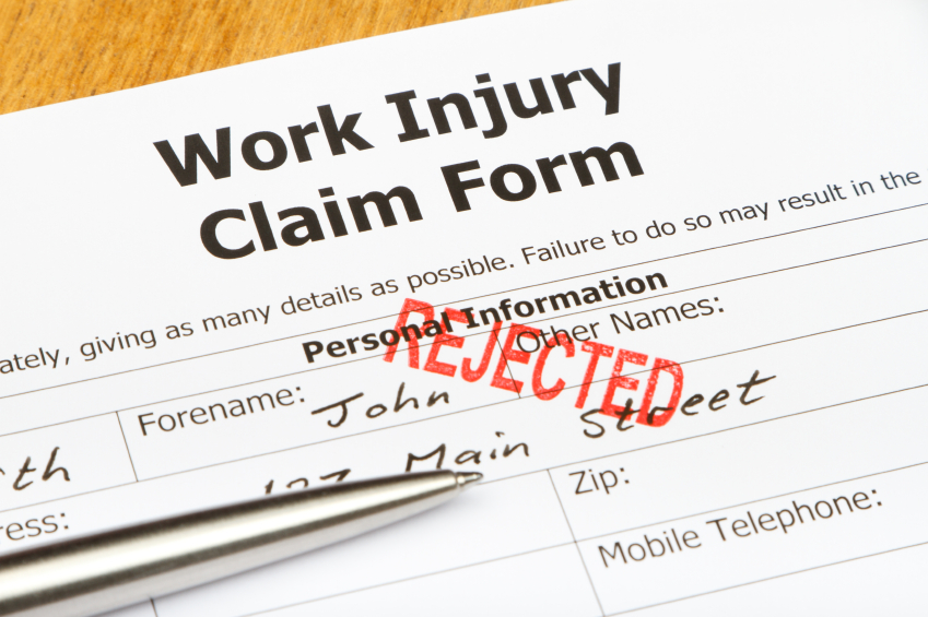Work Injury Claim form with Rejected Stamped in red | EnableComp is available in all 50 states.