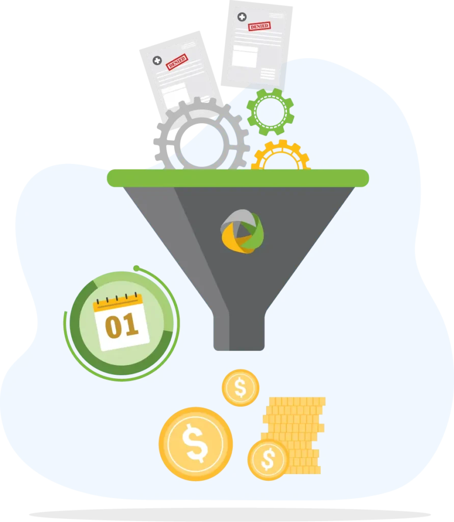EnableComp's Day One Solution includes day one billing, A/R follow-up, legal support, zero-balance review, denials and appeals